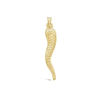 10K Yellow Gold Italian Horn Pendant