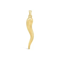 10K Yellow Gold Italian Horn Pendant