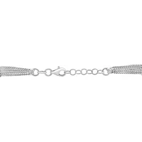 Sterling Silver 7" Hammered Link Bracelet