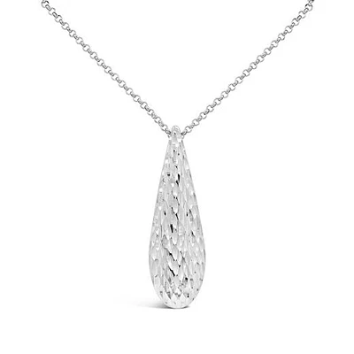 Sterling Silver 17" Pear Drop Necklace