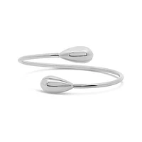 Sterling Silver Pear Shape Ball Cuff Bracelet