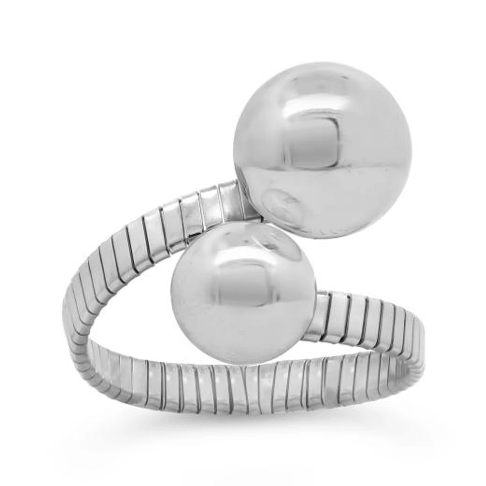 Sterling Silver Ball Twist Ring