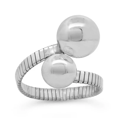 Sterling Silver Ball Twist Ring