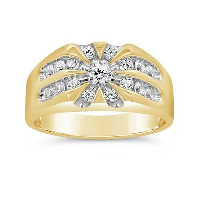 10K Yellow Gold Lab Grown 1.00CTW Diamond Ring