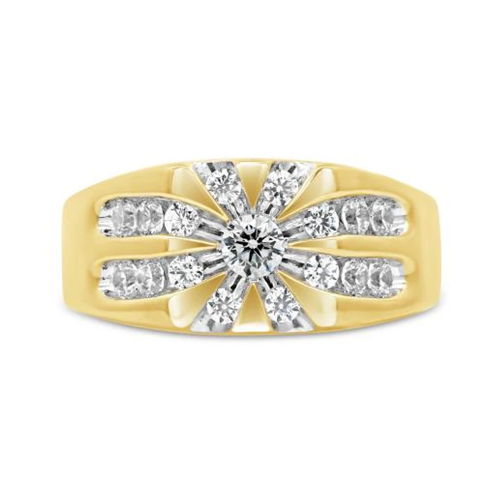 10K Yellow Gold Lab Grown 1.00CTW Diamond Ring