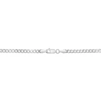 Sterling Silver 20" Pave Curb Chain