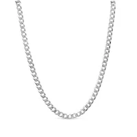 Sterling Silver 18" Pave Curb Chain