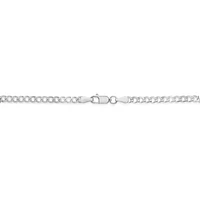 Sterling Silver 18" Pave Curb Chain