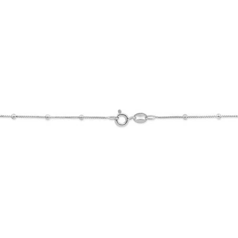 Sterling Silver 18" 2mm Bead Station Chain