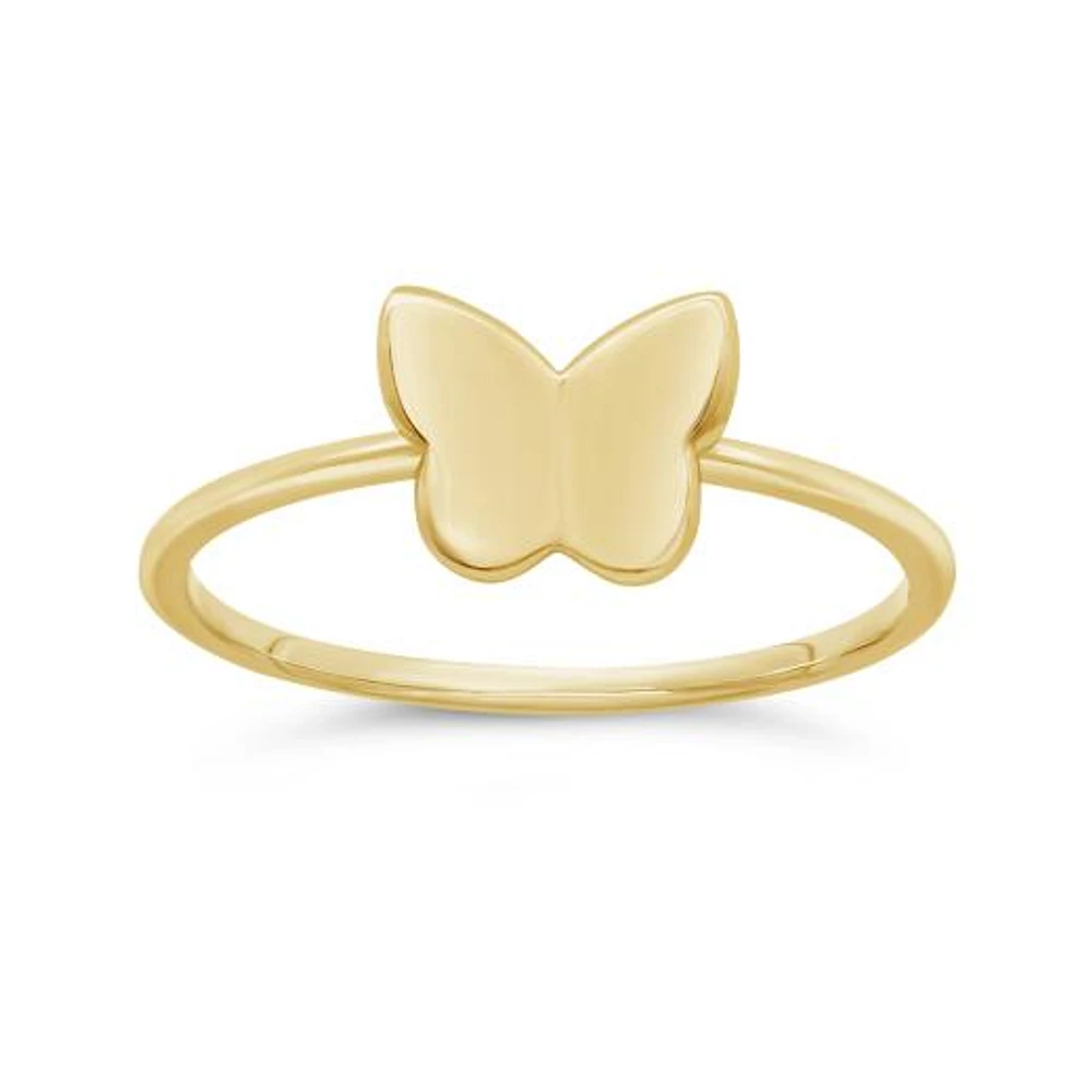 10K Yellow Gold Butterfly Ring