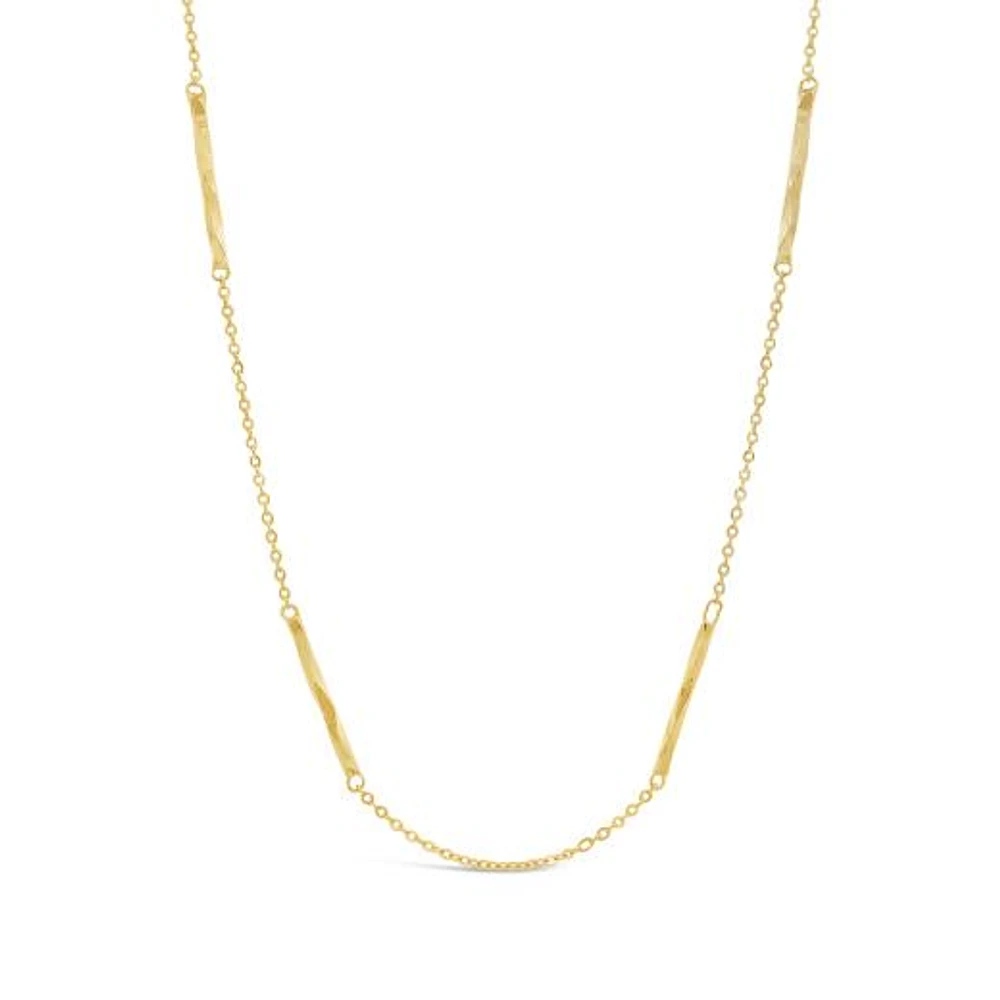 10K Yellow Gold 18" Diamond Cut Mirror Chain