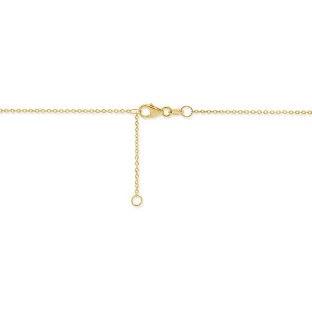 10K Yellow Gold 18" Bead Station Chain