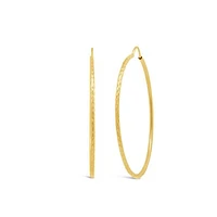 10K Gold 40mm Flexible Hoop Earrings