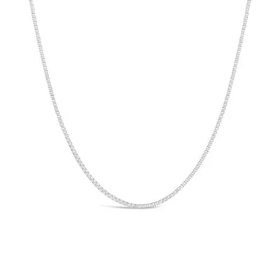 10K White Gold 18" 0.8mm Box Chain