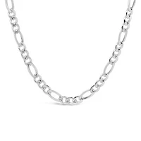 10K White Gold 24" 4.5mm Figaro Chain