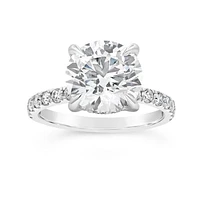 New Brilliance Lab Grown 4.50CTW Diamond Ring in 14K White Gold