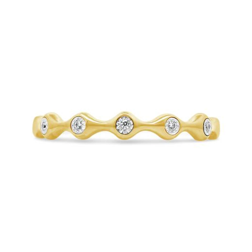 Stackable Diamond Ring in 10K Yellow Gold