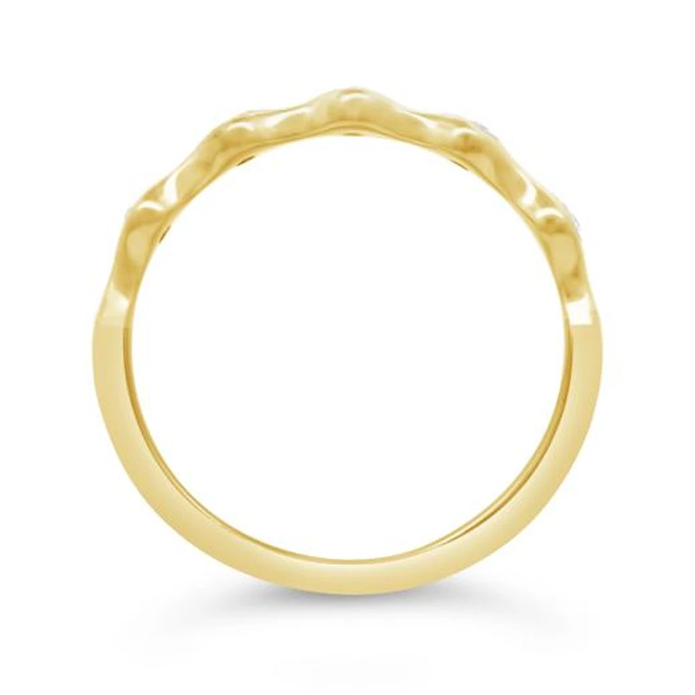 Stackable Diamond Ring in 10K Yellow Gold