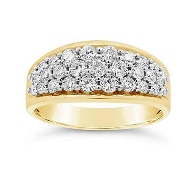 Glacier Fire Canadian 1.00CTW Diamond Anniversary Ring in 10K Yellow Gold