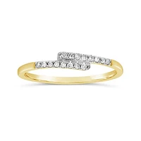 Diamond Bypass Fashion Ring in 10K Yellow Gold