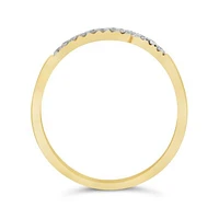 Diamond Bypass Fashion Ring in 10K Yellow Gold