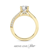 Above Love Lab Grown 1.40CTW Diamond Bridal Ring in 18K Yellow Gold