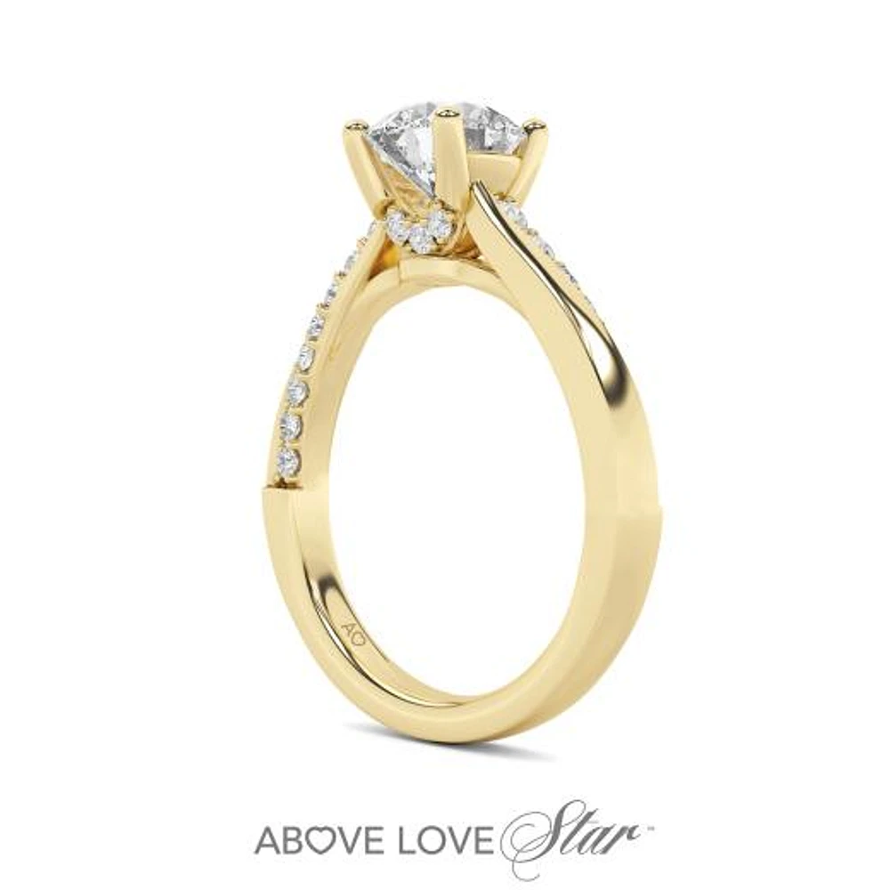 Above Love Lab Grown 1.40CTW Diamond Bridal Ring in 18K Yellow Gold