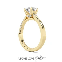 Above Love Lab Grown 1.40CTW Diamond Bridal Ring in 18K Yellow Gold