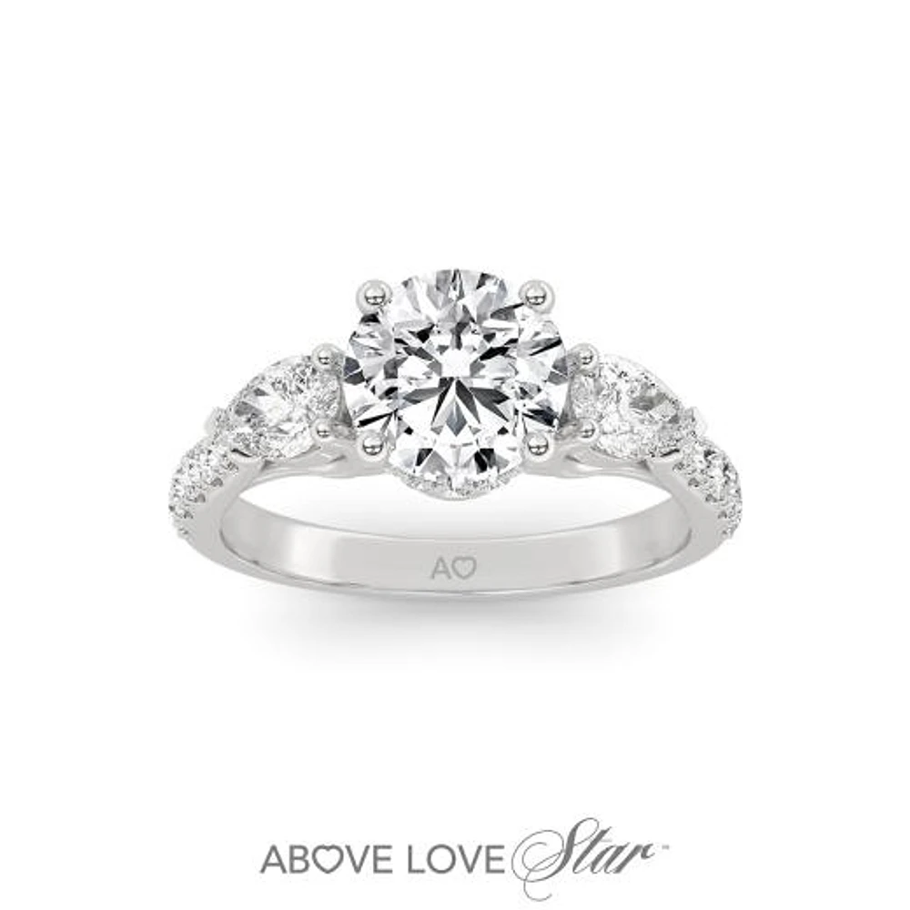 Above Love Lab Grown 1.79CTW Diamond Bridal Ring in 18K White Gold