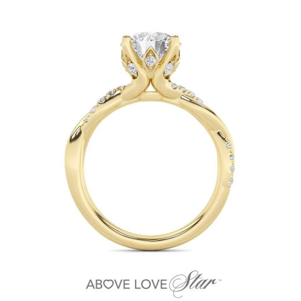 Above Love Lab Grown 2.00CTW Diamond Bridal Ring in 18K Yellow Gold