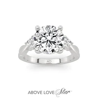 Above Love Lab Grown 2.50CTW Diamond Bridal Ring in 18K White Gold