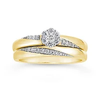0.25CTW Diamond Bridal Set in 10K Yellow Gold