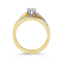 0.25CTW Diamond Bridal Set in 10K Yellow Gold