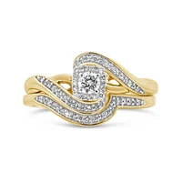 0.30CTW Diamond Bridal Set in 10K Yellow Gold