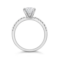 New Brilliance Oval Lab Grown 1.70CTW Diamond Bridal Ring in 14K White Gold