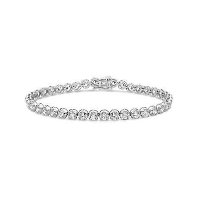 New Brilliance Lab Grown 10.00CTW Diamond Tennis Bracelet in 10K White Gold