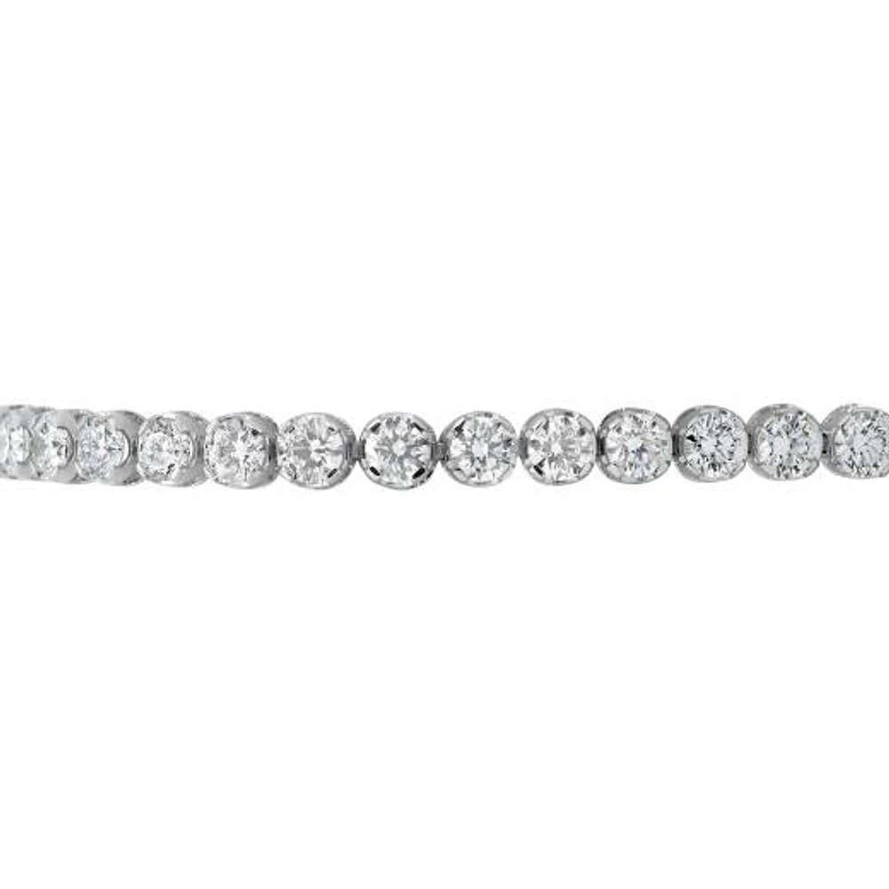 New Brilliance Lab Grown 10.00CTW Diamond Tennis Bracelet in 10K White Gold