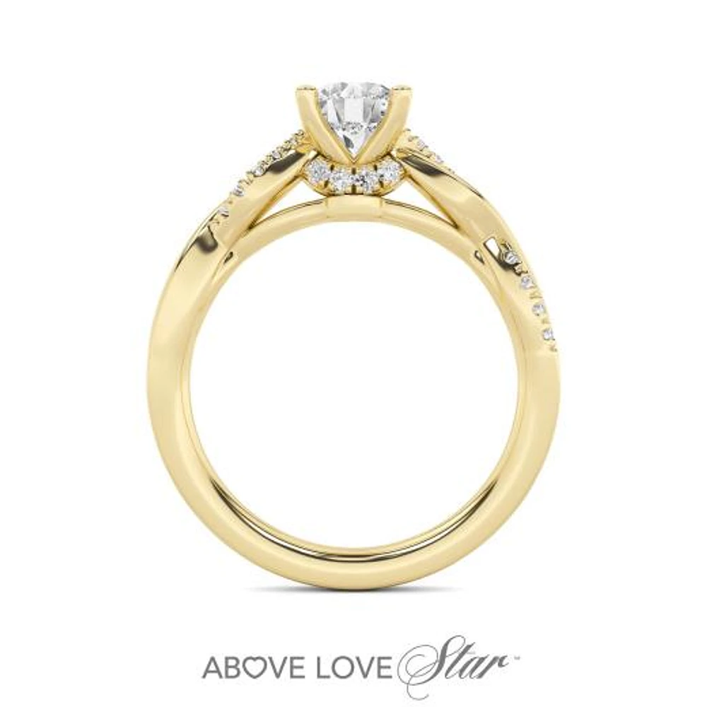 Above Love Lab Grown 1.00CTW Diamond Bridal Ring in 18K Yellow Gold