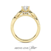 Above Love Lab Grown 1.00CTW Diamond Bridal Ring in 18K Yellow Gold