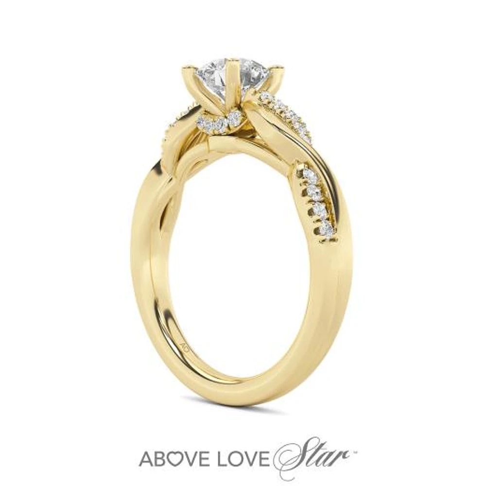 Above Love Lab Grown 1.00CTW Diamond Bridal Ring in 18K Yellow Gold