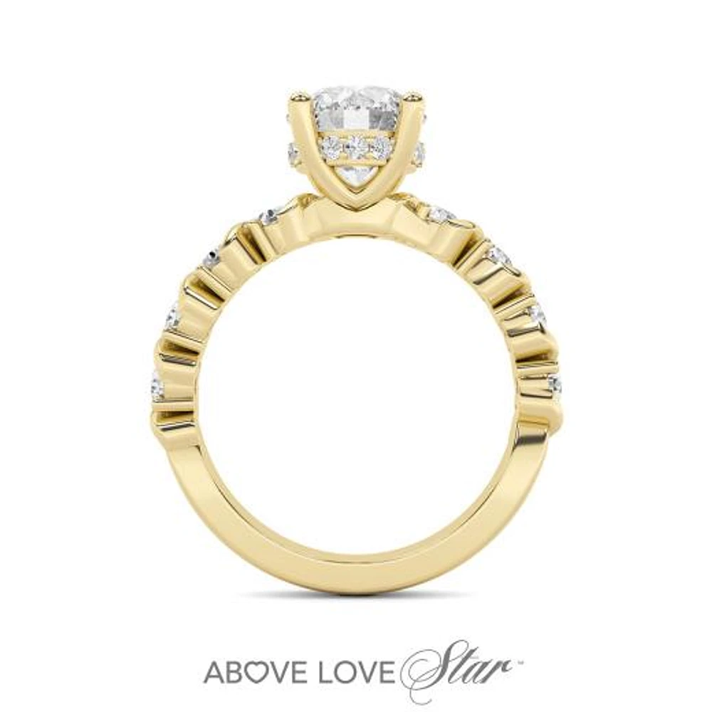 Above Love Lab Grown 2.25CTW Diamond Bridal Ring in 18K Yellow Gold