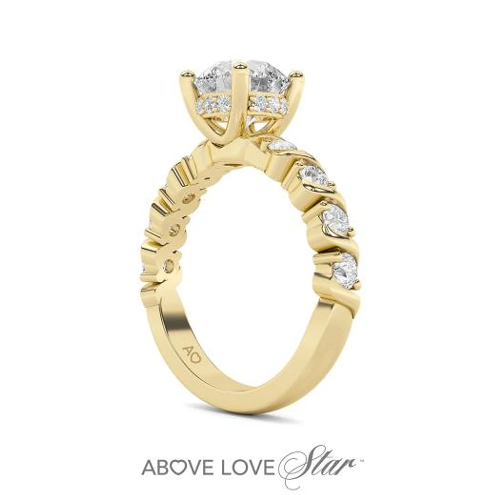 Above Love Lab Grown 2.25CTW Diamond Bridal Ring in 18K Yellow Gold