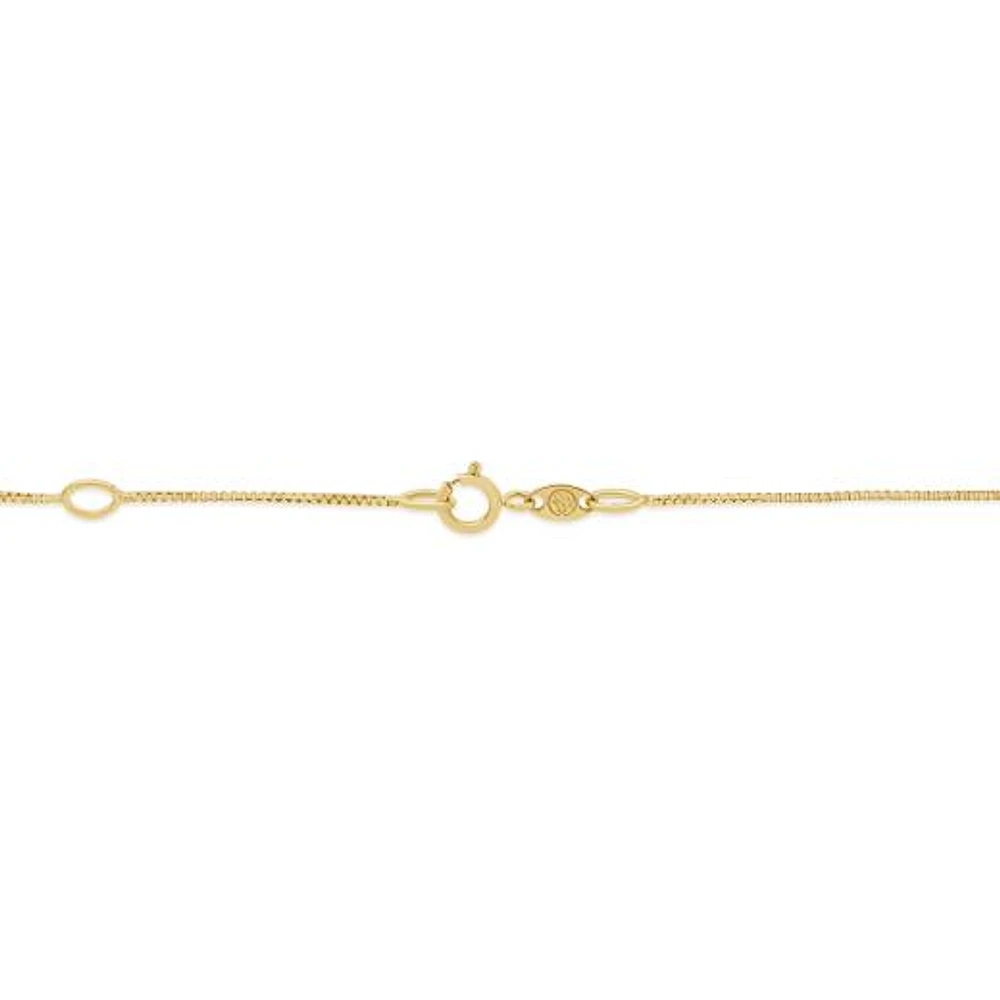 Glacier Fire Princess Cut Canadian Diamond Pendant in 10K Yellow Gold