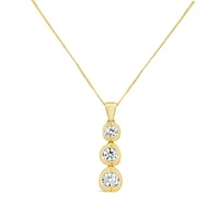 Glacier Fire Canadian 0.33CTW Diamond Three Stone Pendant in 10K Yellow Gold