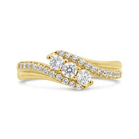 0.50CTW Diamond Trinity Ring in 10K Yellow Gold