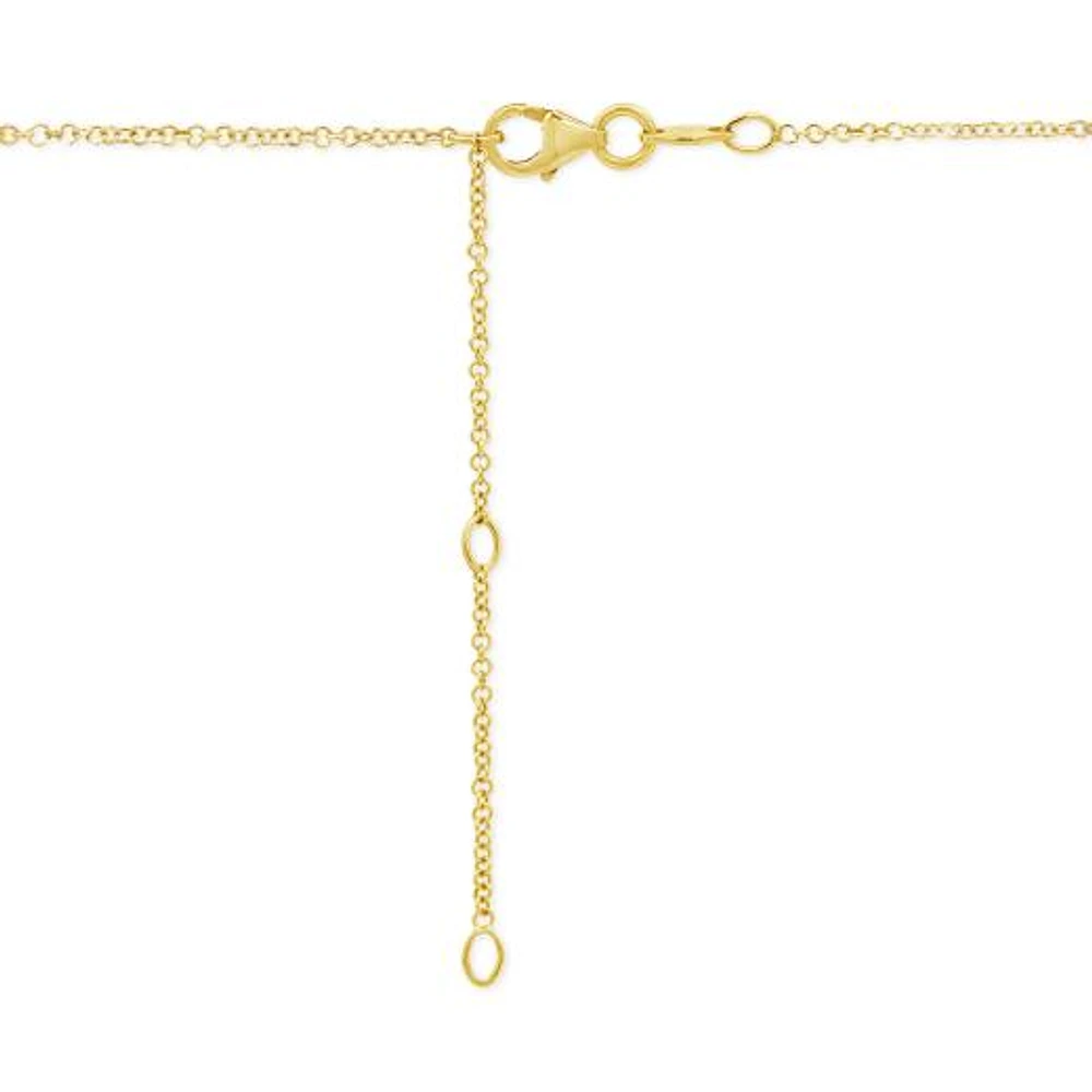 Glacier Fire Canadian Bar Diamond Necklace in 10K Yellow Gold