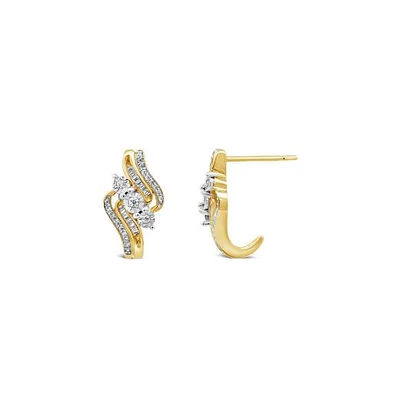 Diamond Fashion Earrings 0.25CTW in 10K Yellow Gold