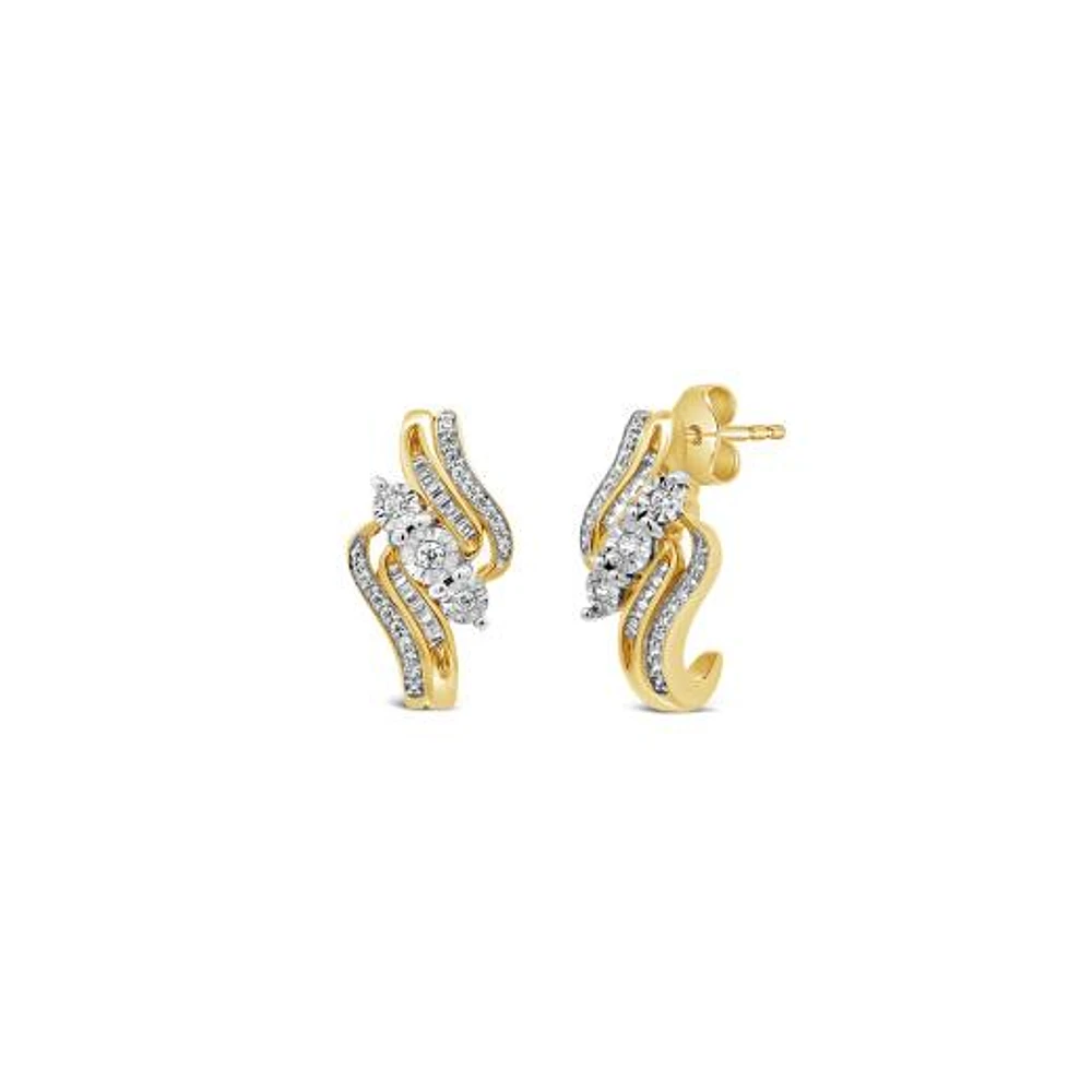 0.25CTW Diamond Fashion Earrings in 10K Yellow Gold