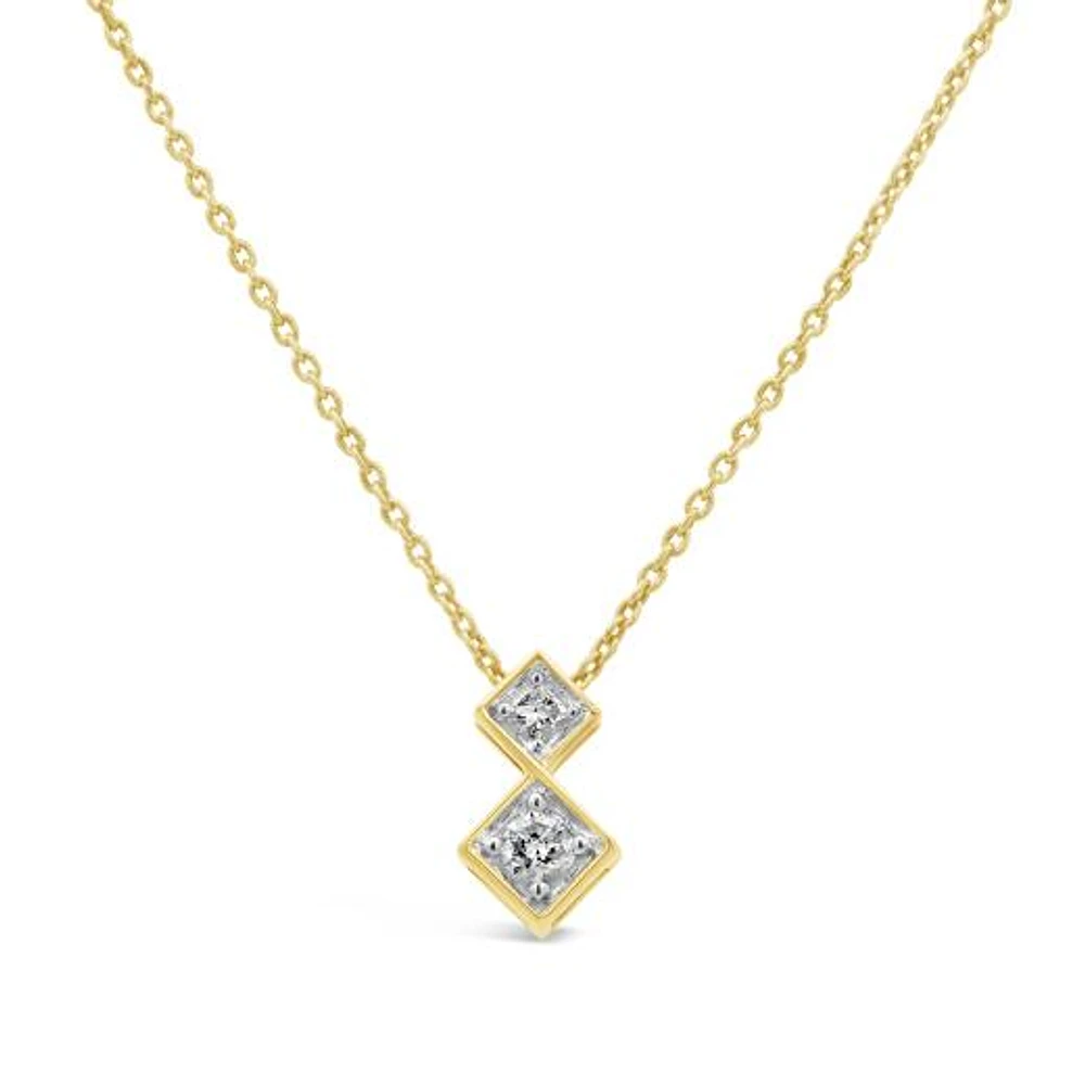 0.10CTW Diamond Pendant in 10K Yellow Gold