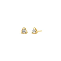 Diamond Stud Earrings in 10K Yellow Gold